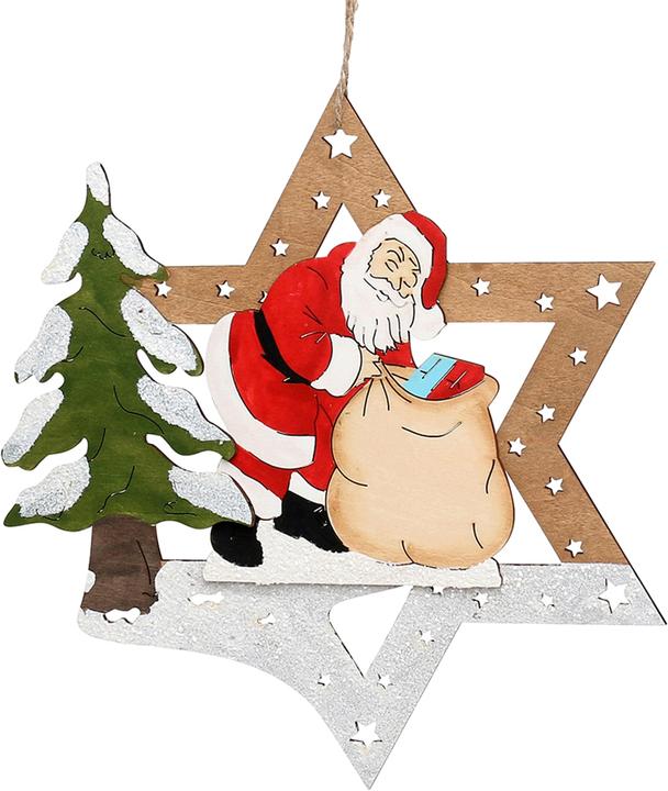 Actual product image SIGRO Wooden window picture coloured, 2 assorted