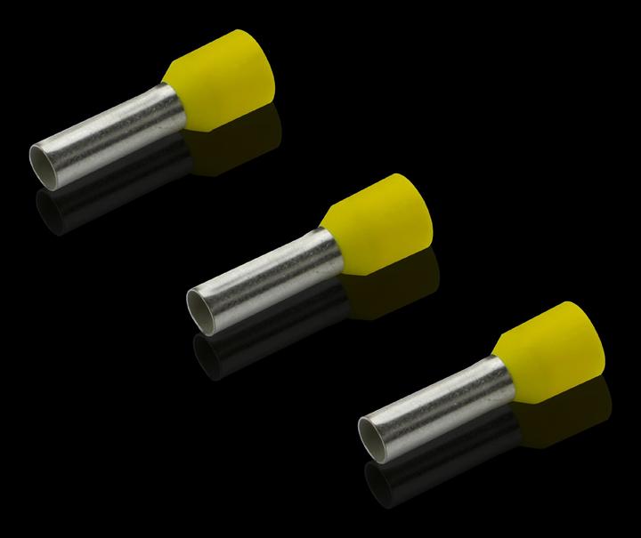 Actual product image Rittal 4050.736 Wire end ferrule 1 x 6 mm² x 12 mm Partially insulated Yellow 100 pcs.