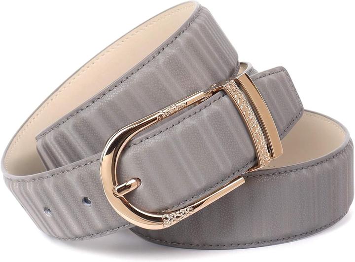 Actual product image Anthoni Crown Leren damesriem, grijs, 75 (75)