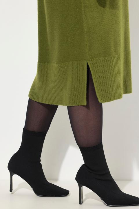 Immagine prodotto Ulla Popken Abito in maglia con collo alto e maniche lunghe (50, 52)