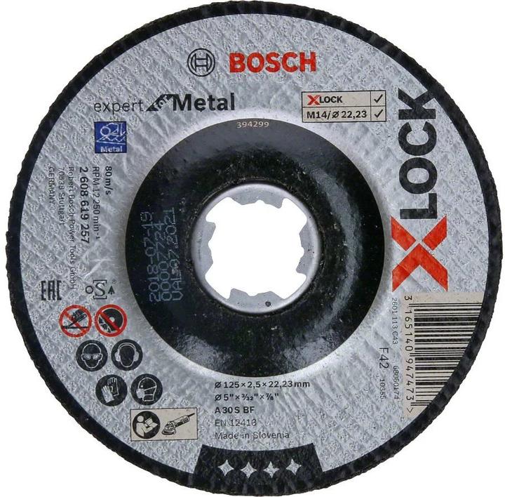 Immagine prodotto Bosch Professional Zubehör Disco da taglio PRO Metal X-Lock, 125 x 2,5 x 22,23 mm