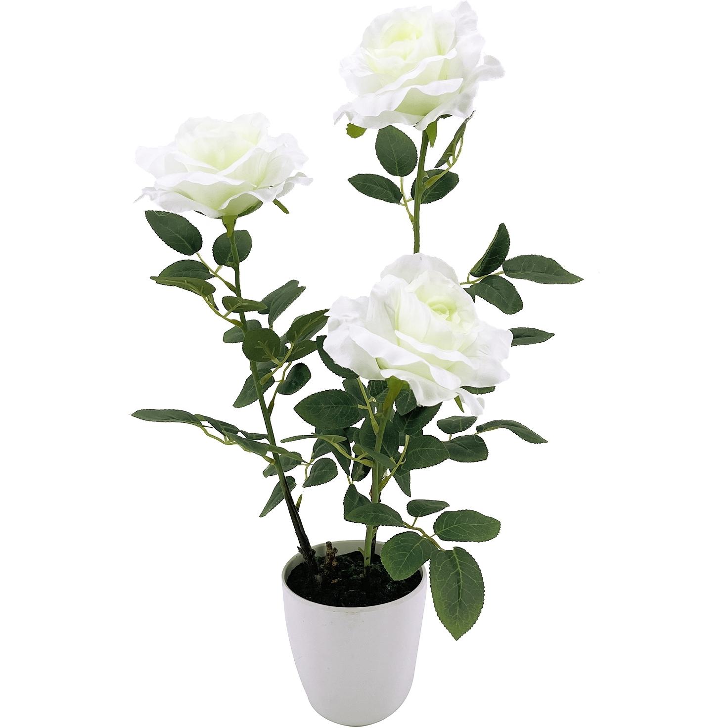 NTK-Collection, Kunstpflanzen, Kunstblume Rosen im Topf (48 cm)