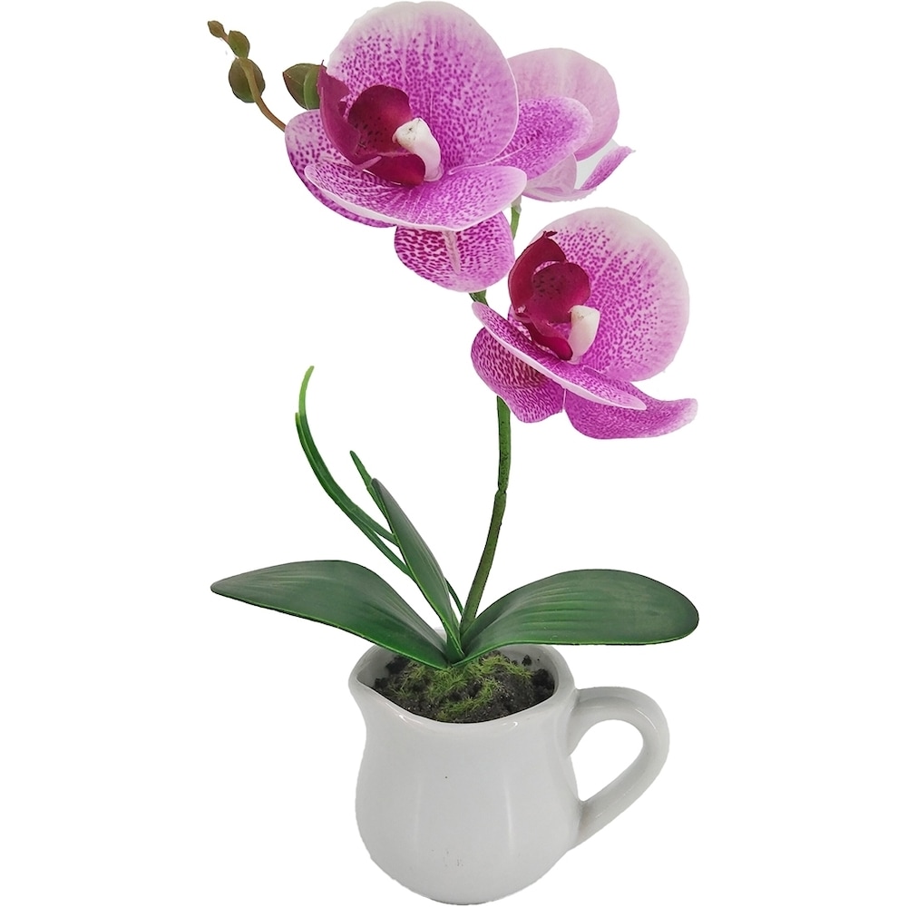 NTK-Collection, Kunstpflanzen, Kunstblume pink Orchidee im Topf (27 cm)