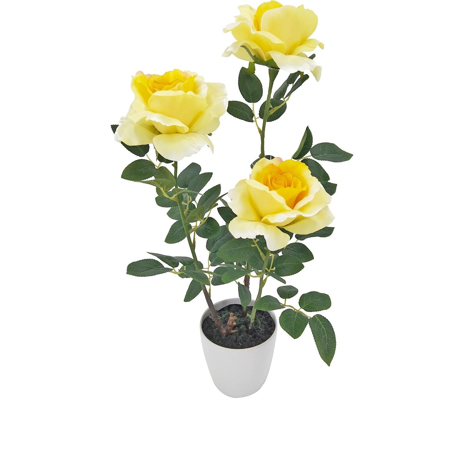 NTK-Collection, Kunstpflanzen, Kunstblume Rosen im Topf (48 cm)