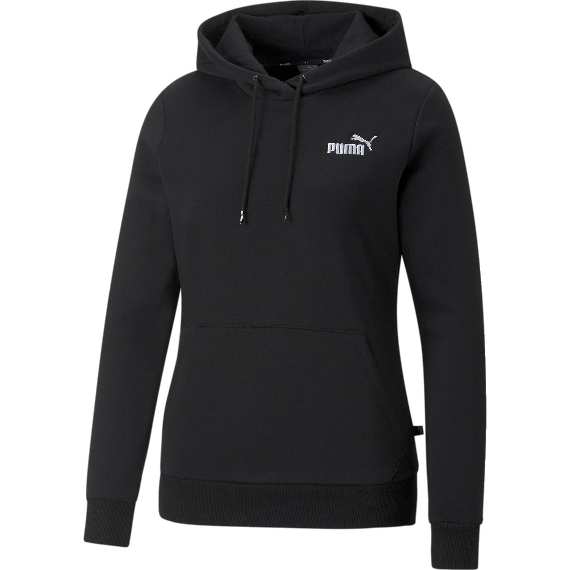 Puma, Damen, Pullover, ESS+ Embroidery Hoodie, Schwarz, (S)
