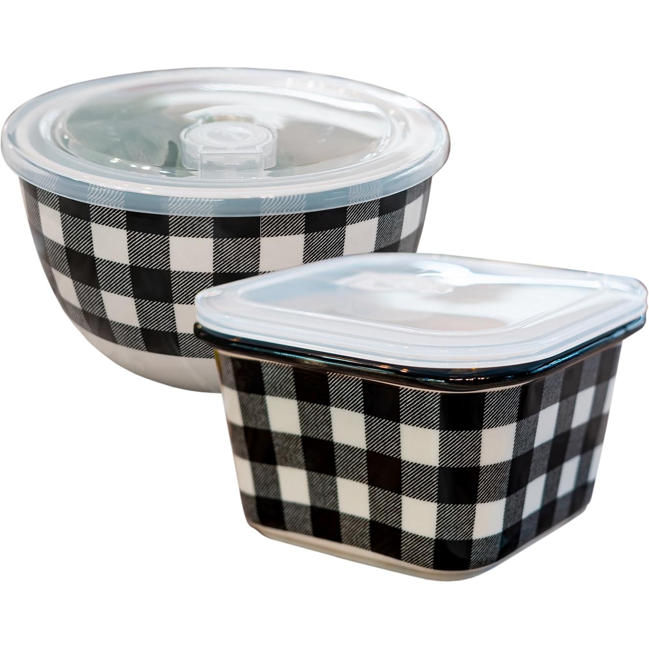 neuetischkultur Schüsseln 2er-Set, Schüssel + Schale, Schwarz, Weiss
