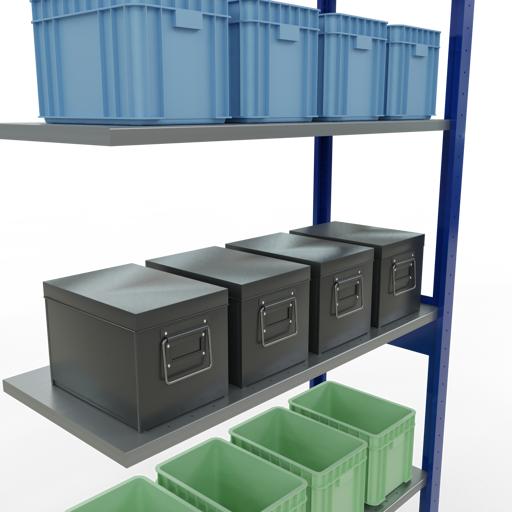 Image du produit Schulte Lagertechnik Système d'assemblage de rayonnages MULTIplus85 avec traverses de longueur