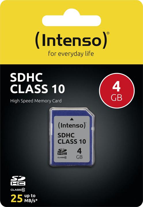Produktbild Intenso SD Class 10 (4 GB, SDHC, U1)