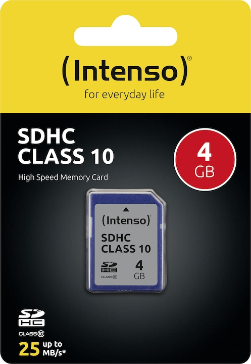 Produktbild Intenso SDHC Card 4GB Class 10 (4 GB, SDHC, U1)