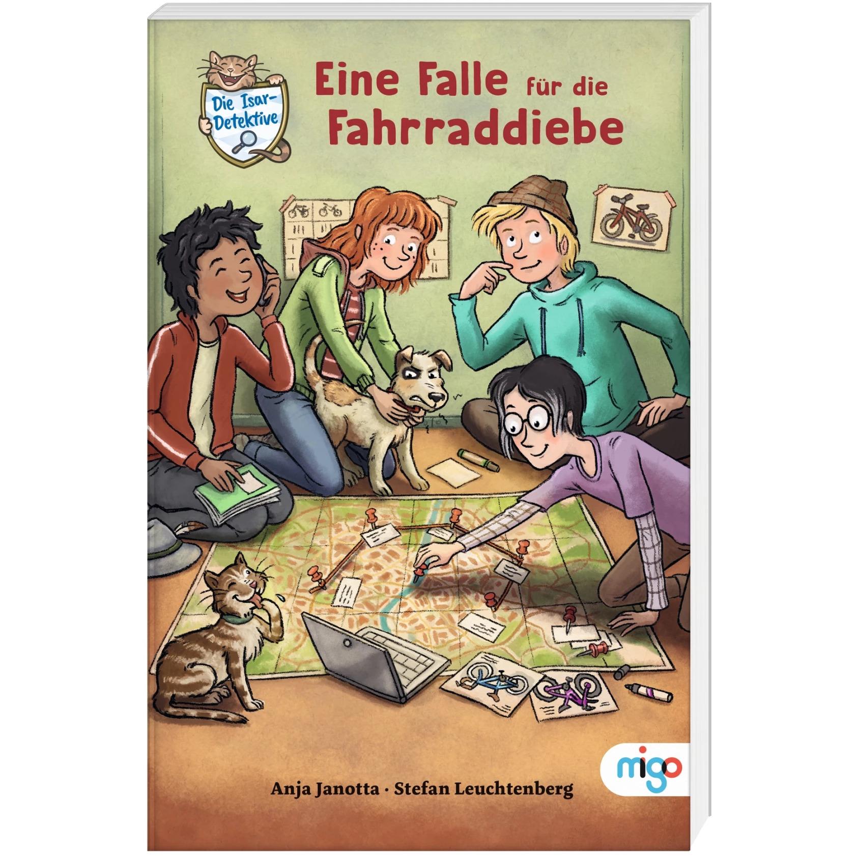 Die Isar-Detektive 3. Eine Falle für die Fahrraddiebe, Kinderbücher von Anja Janotta, Stefan Leuchtenberg