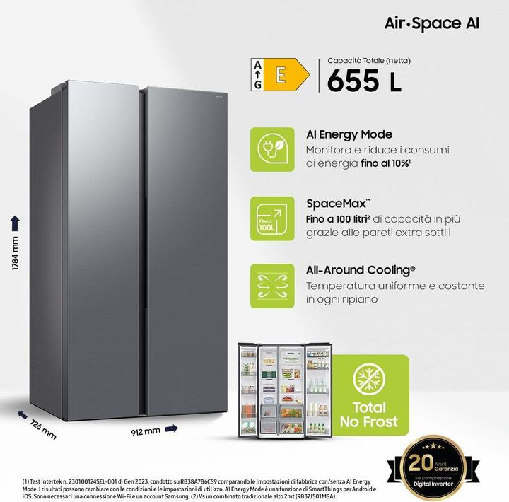 Produktbild Samsung RS70F65QETEF (RS70F65QETEF) (659 l)