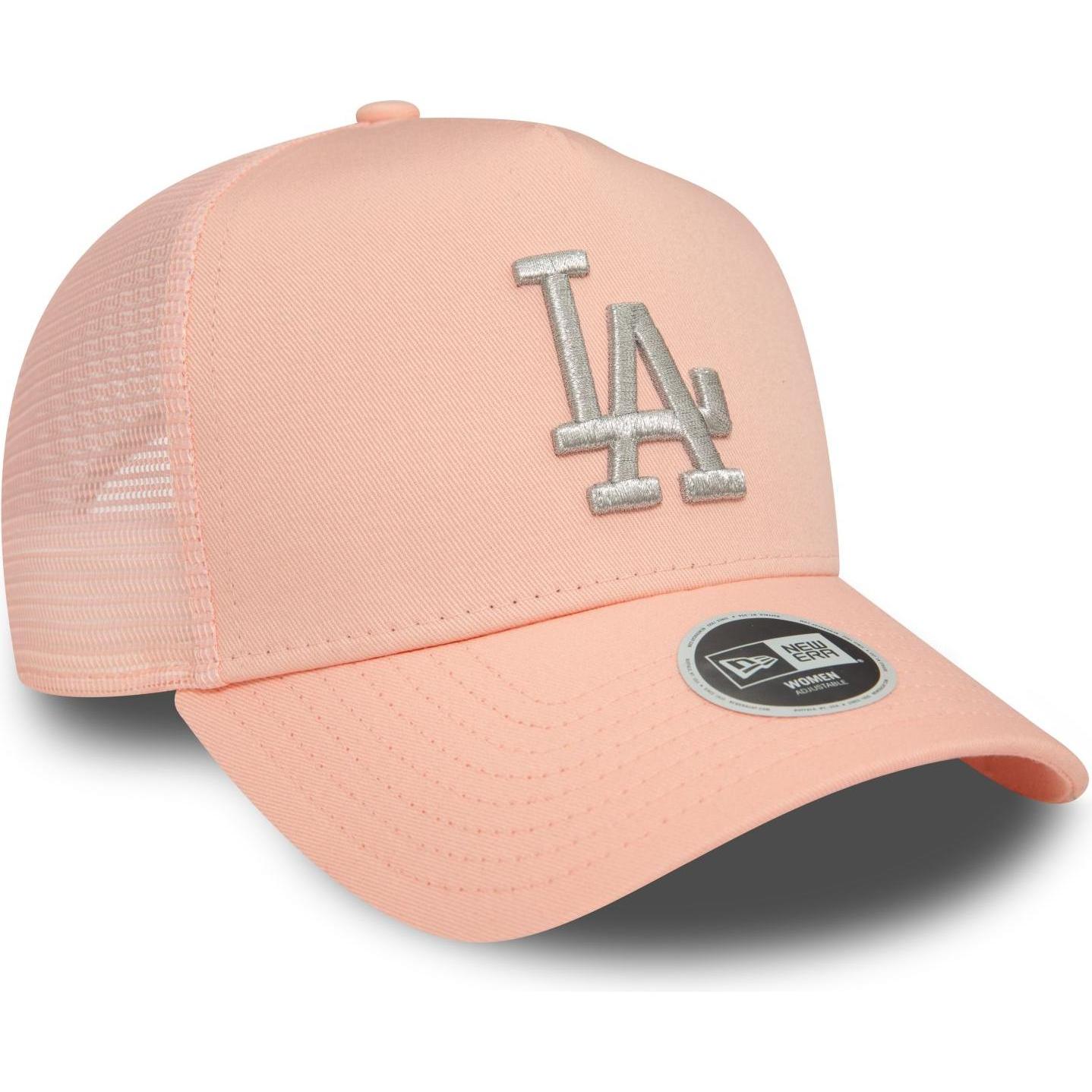 Thumbnail - New Era, Damen, Cap, Damen Trucker Cap - METALLIC Los Angeles Dodgers, Rosa
