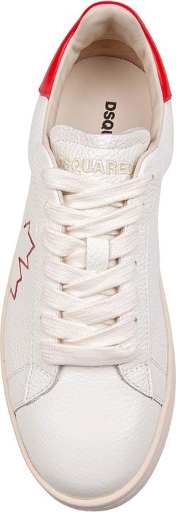Produktbild Dsquared2 boxer sneakers in leather white and red color (41)