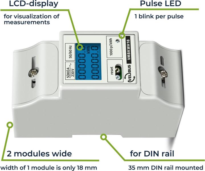 Actual product image Velleman Energy consumption meter
