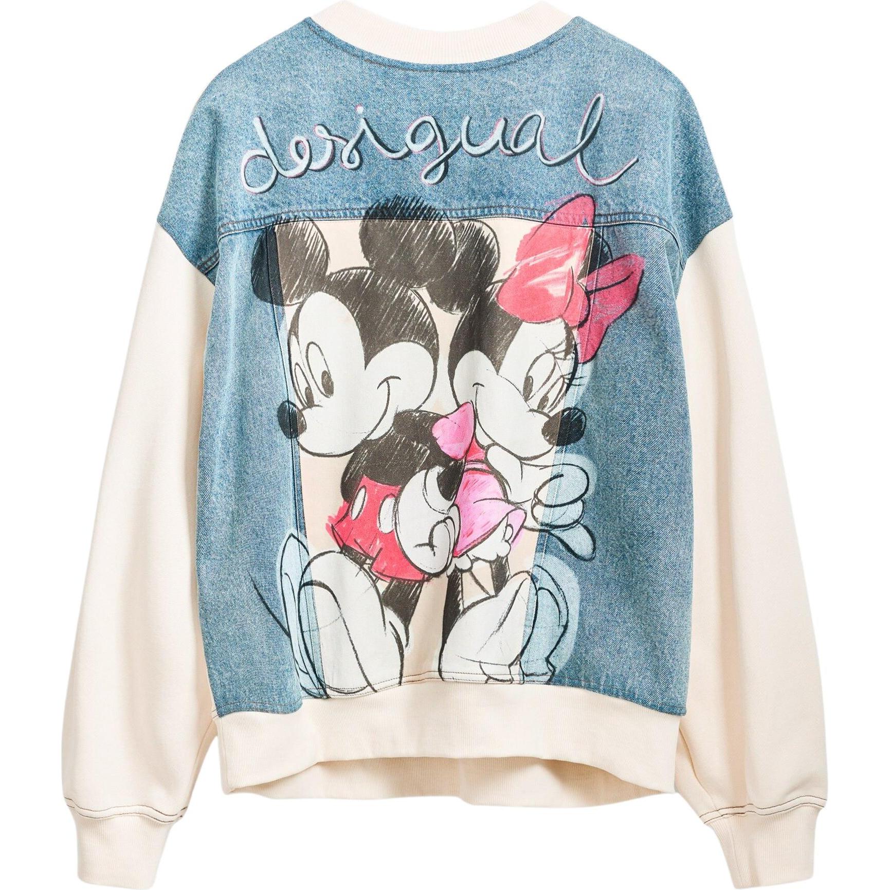 Desigual, Damen, Pullover, Mickey Mouse, Pink, (M)