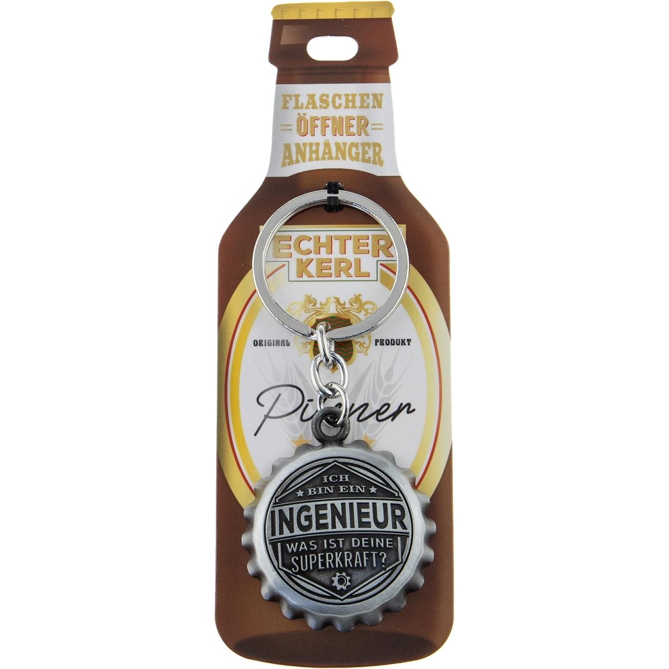 HTI-Living Echter Kerl Flaschenöffner, Flaschenöffner, Silber