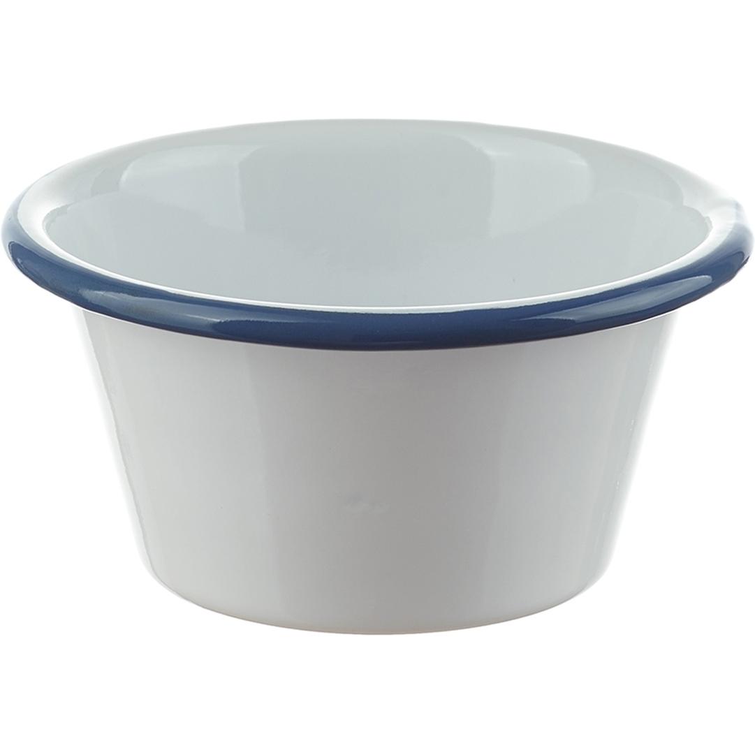 neuetischkultur Emailleschale weiss-blau, Schüssel + Schale, Weiss