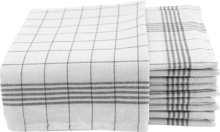 Produktbild Casativo Baumwoll-Geschirrtücher, anthrazit-weiss, 70 x 50 cm, 10er Set (70 x 50 cm)