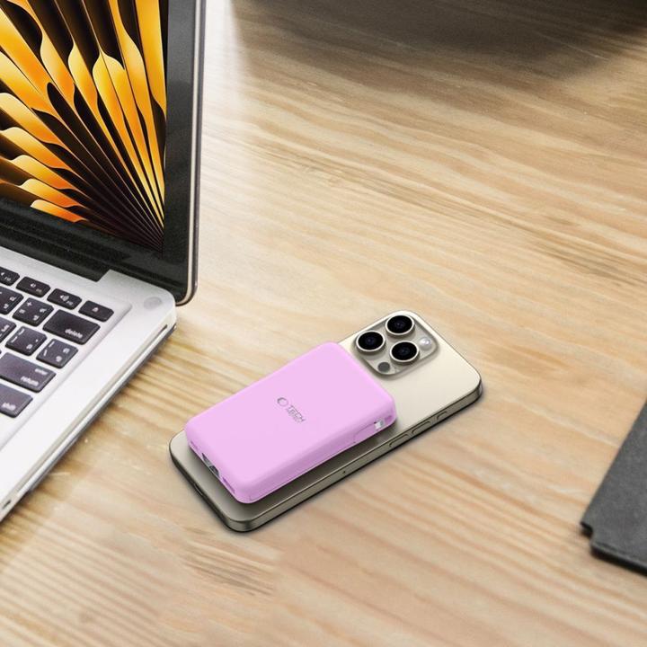 Actual product image Tech-Protect PB31 MagSafe 10000mAH Power Bank - Purple (10000 mAh)