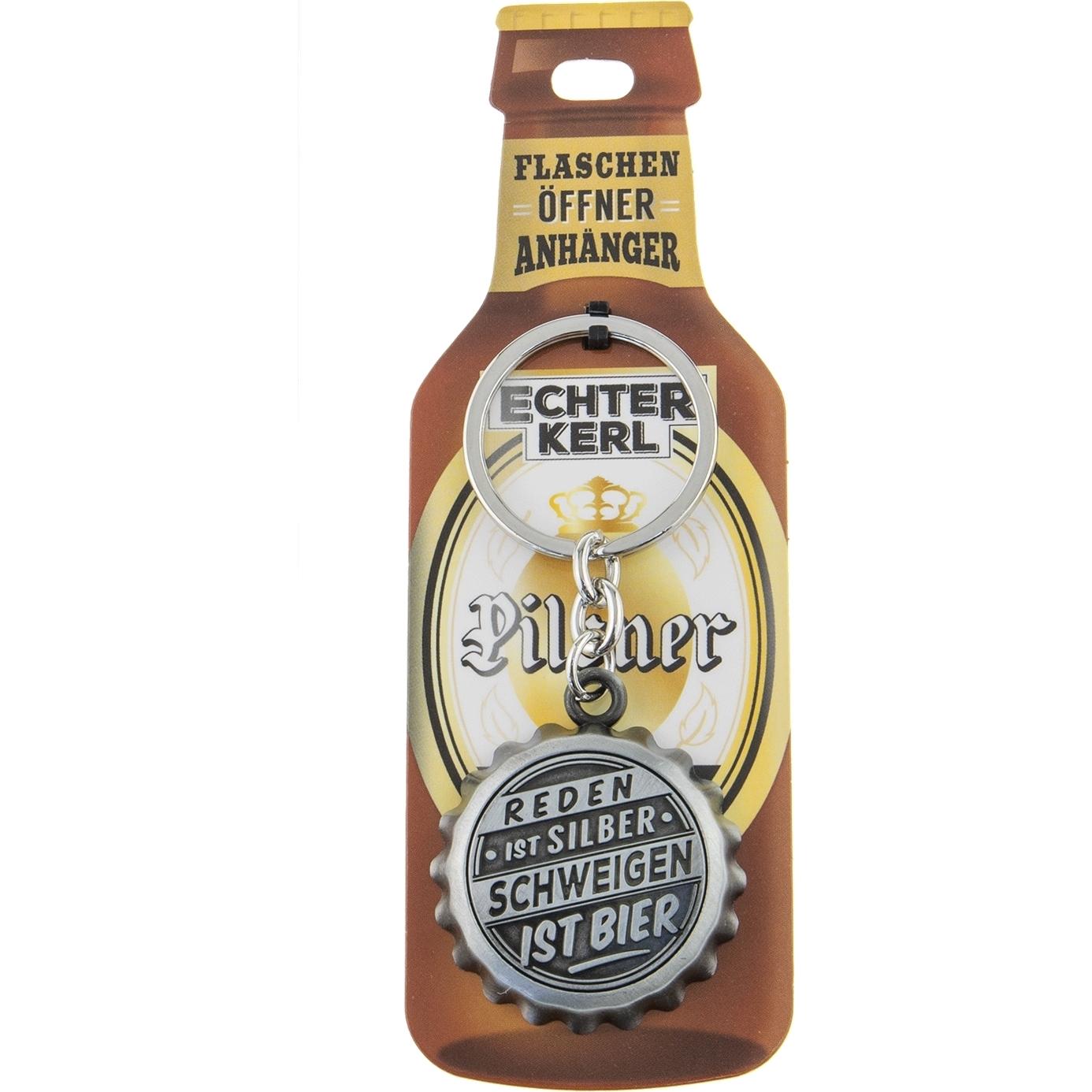 HTI-Living Echter Kerl Flaschenöffner, Flaschenöffner, Silber