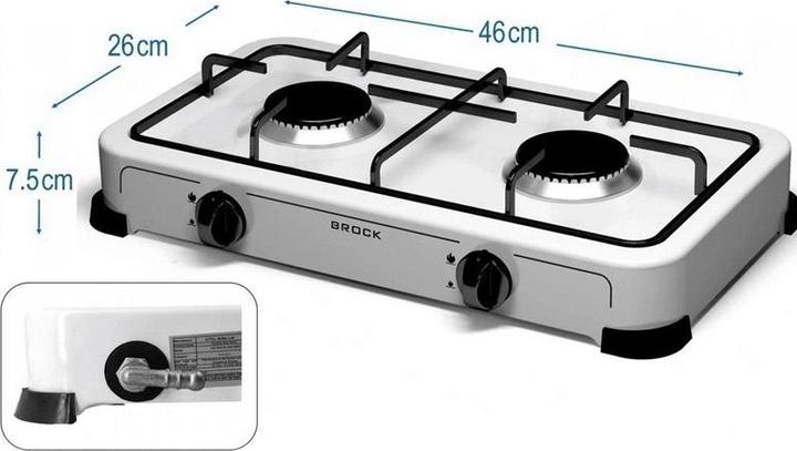 Image du produit Brock Electronics GS 002 W Cuisinière à gaz