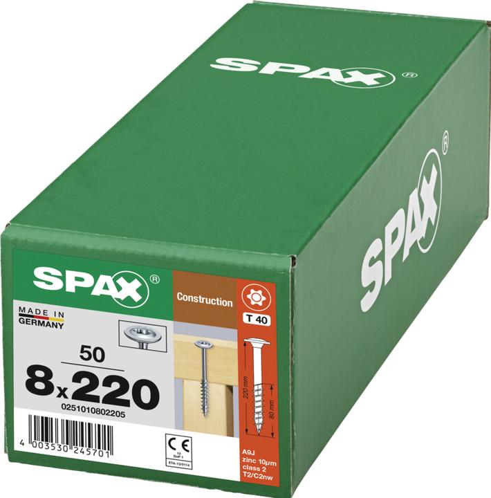 Produktbild Spax Tellerkopf T-Star Plus T40 Teilgewinde 4cut Wirox (50 Schrauben pro Stück)