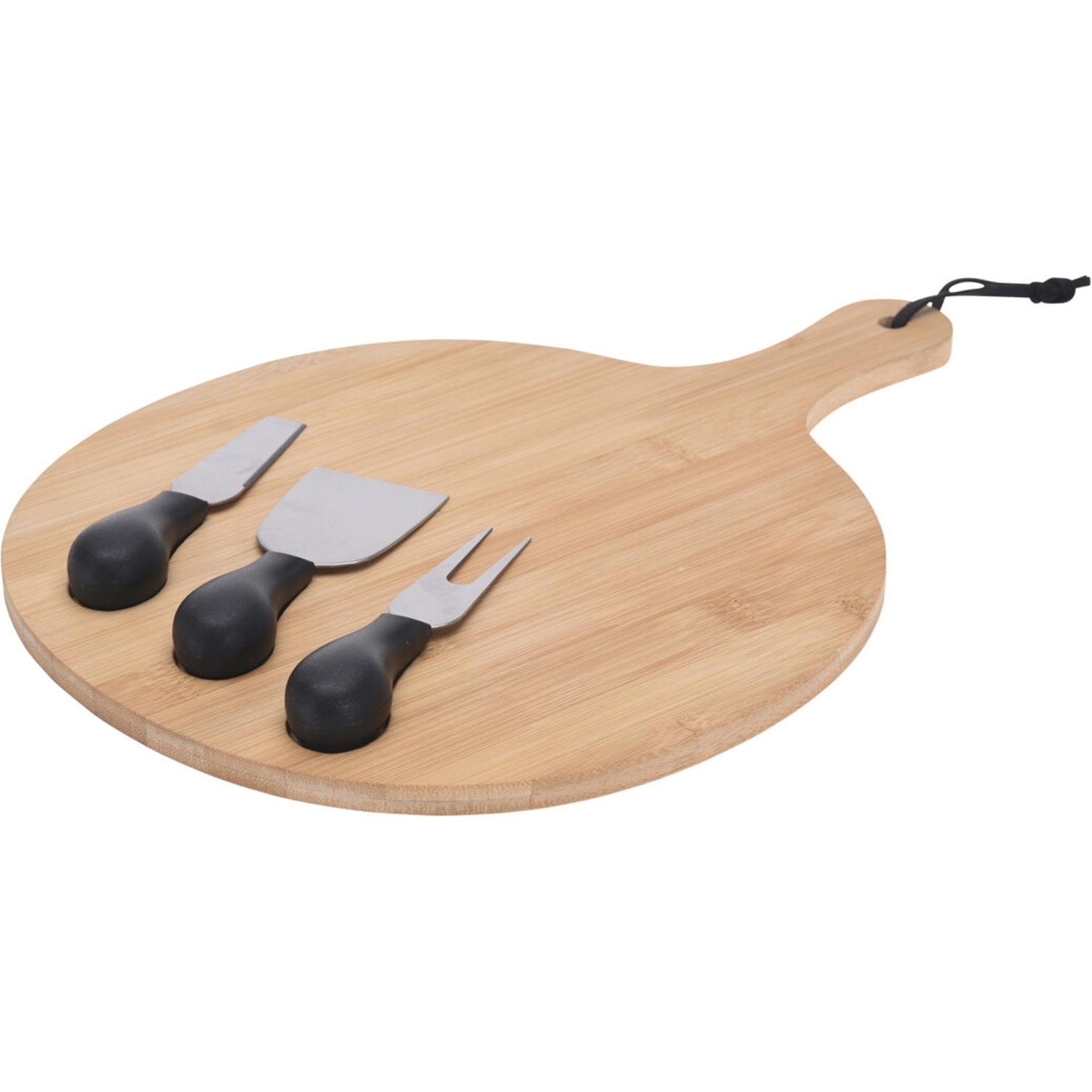 neuetischkultur Käse-Set, Brett mit Messer, Schneidebrett, Beige