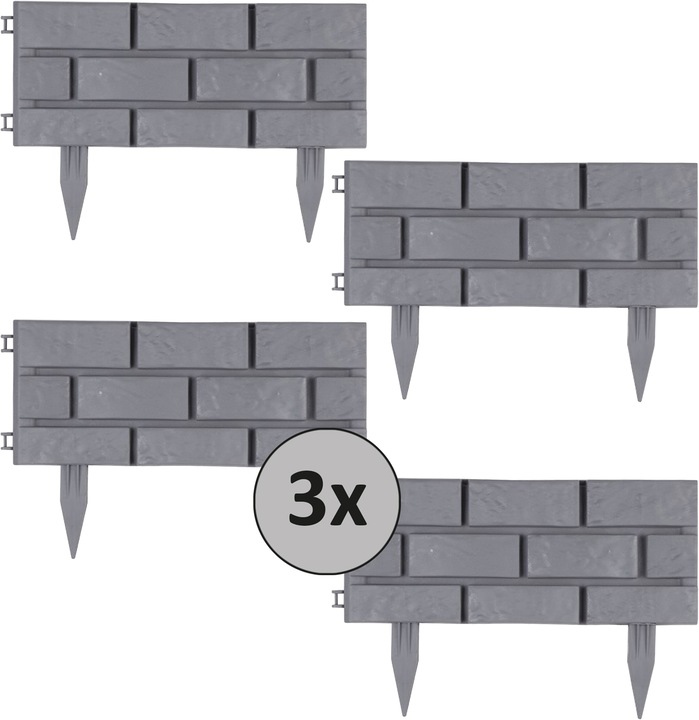Produktbild HTI-Living Beeteinfassung Steinmauer Grau (540 cm)