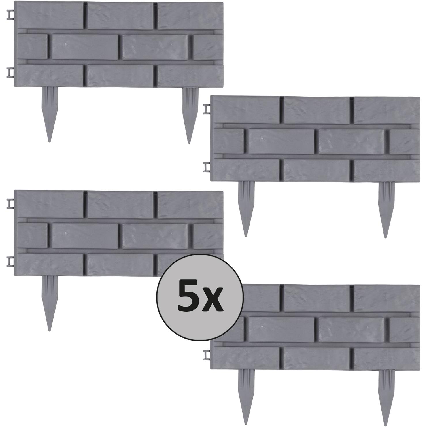 HTI-Living, Rasenkante, Beeteinfassung Steinmauer Grau (900 cm)