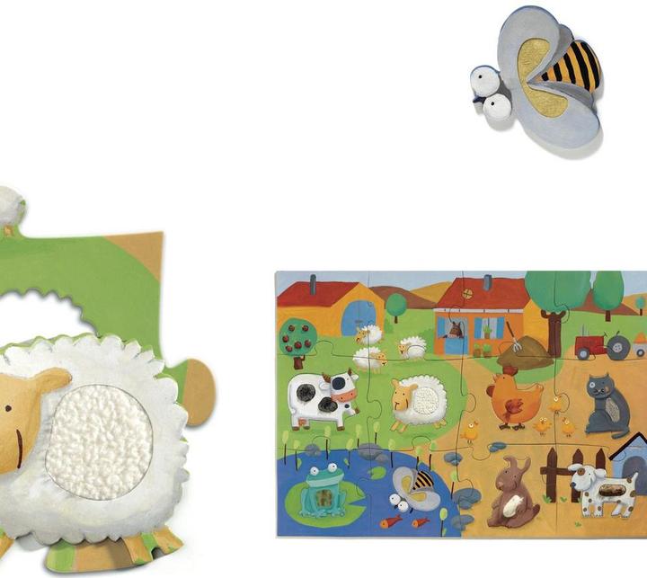 Produktbild Djeco Puzzle Tactilo Ferme 20 Teile (20 Teile)