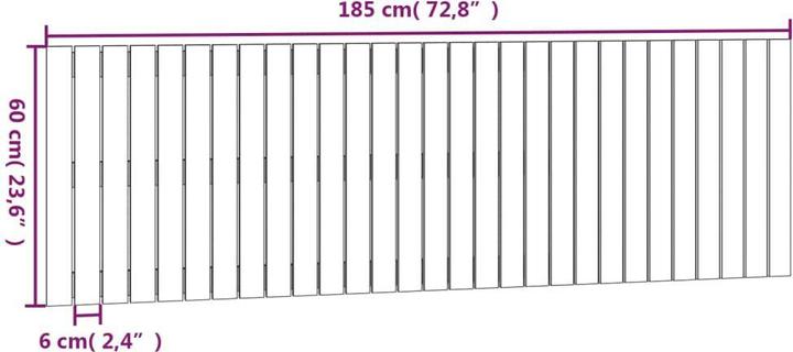 Produktbild vidaXL Wand-Kopfteil (185 x 3 x 60 cm)