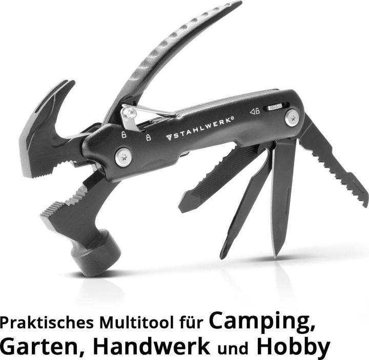 Actual product image Stahlwerk Multitool 12 Tools Pocket Knife Multifunction Tool Flashlight (12 Functions)