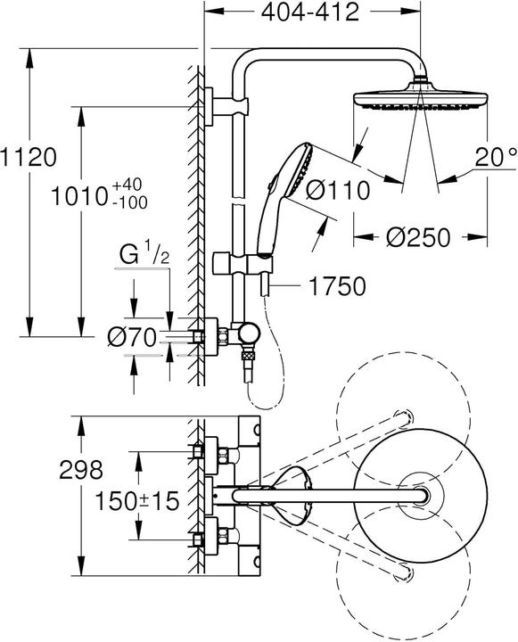 Produktbild Grohe Vitalio Start System 250
