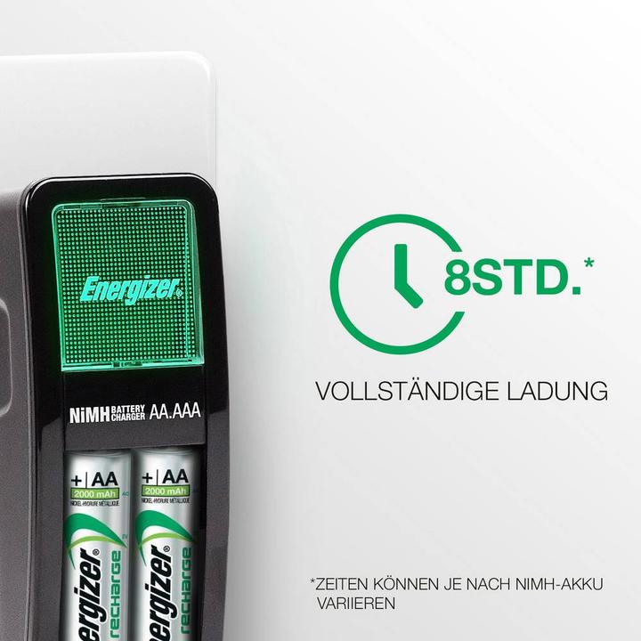 Image du produit Energizer Recharge Mini (2 pcs, AA, 2000 mAh, Piles rechargeables + chargeur)