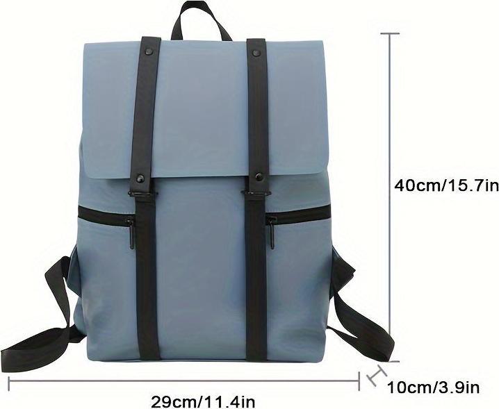 Image du produit Only-Bags.Store Sac à dos en cuir PU, sac d'école imperméable, sac à dos unicolore pour hommes et femmes