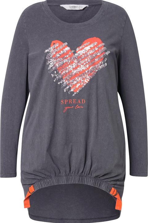 Produktbild Angel of Style Sweatshirt, A-Linie, verziertes Herz, elastischer Saum (54)