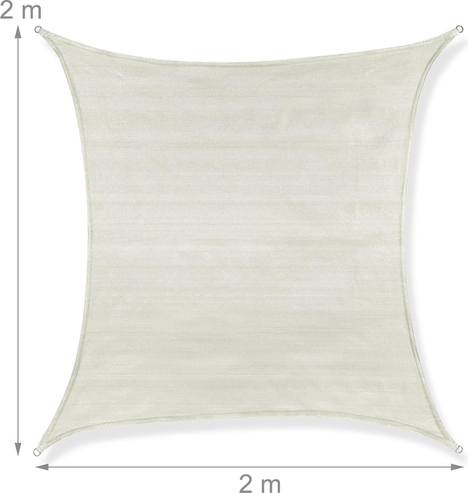 Actual product image Relaxdays Shade sail (200 x 200 x 0.2 cm)