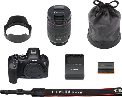 Image du produit Canon EOS R6 Mark II Kit (EU) (24 - 105 mm, 24.20 Mpx, Plein format)
