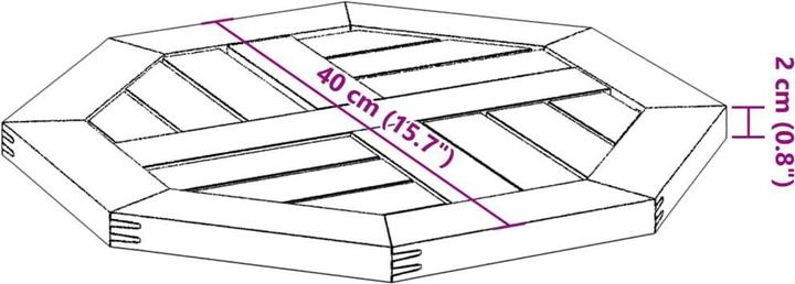 Actual product image vidaXL London (40 x 40 x 2 cm)