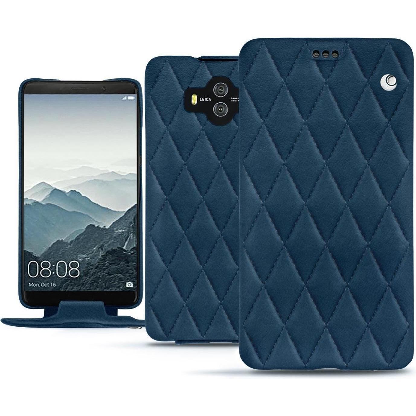 Thumbnail - Noreve Lederschutzhülle vertikal (Huawei Mate 10), Smartphone Hülle, Blau