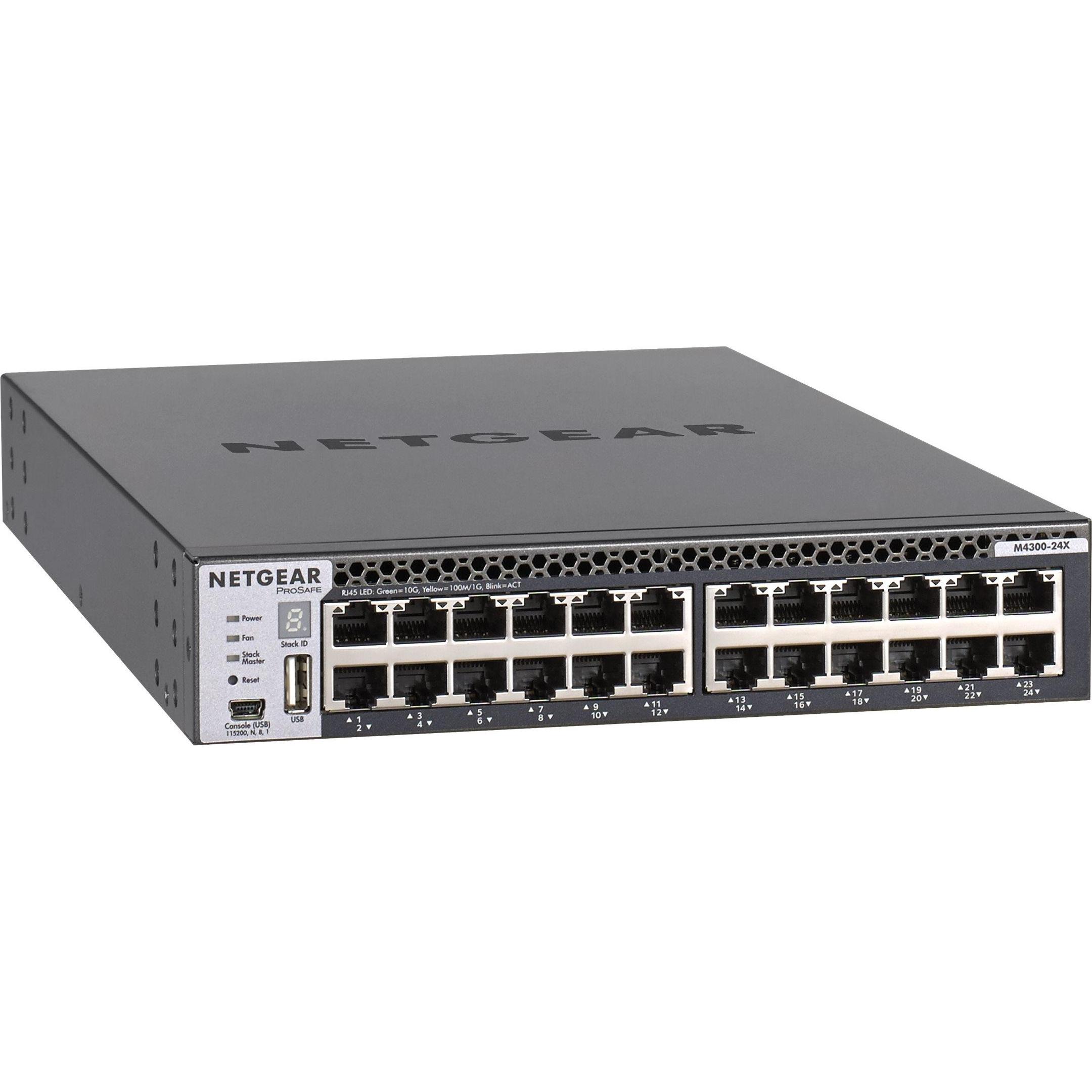Netgear XSM4324CS: 24 Port Managed Switch (24 Ports), Netzwerk Switch, Schwarz