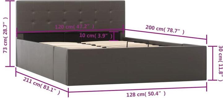 Produktbild vidaXL Stauraumbett (120 x 200 cm)