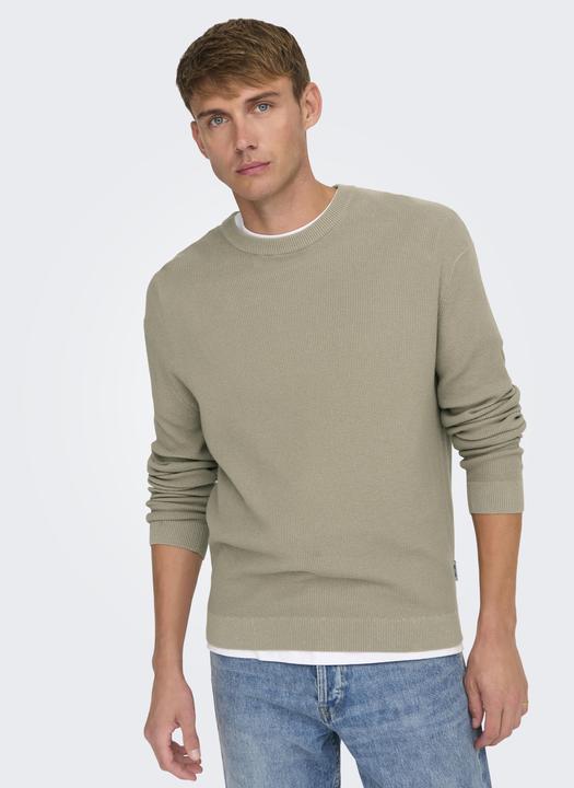 Actual product image Only & Sons Onstony Ds 12 Ls Waffle Crew Knit Noos (XL)
