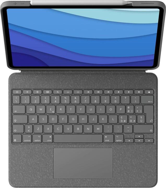 Actual product image Logitech Combo Touch - Grey - Ita - Mediter (IT, iPad Pro 12.9 2021 (5th Gen))