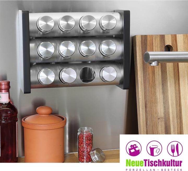 Actual product image neuetischkultur Spice rack with 12 jars