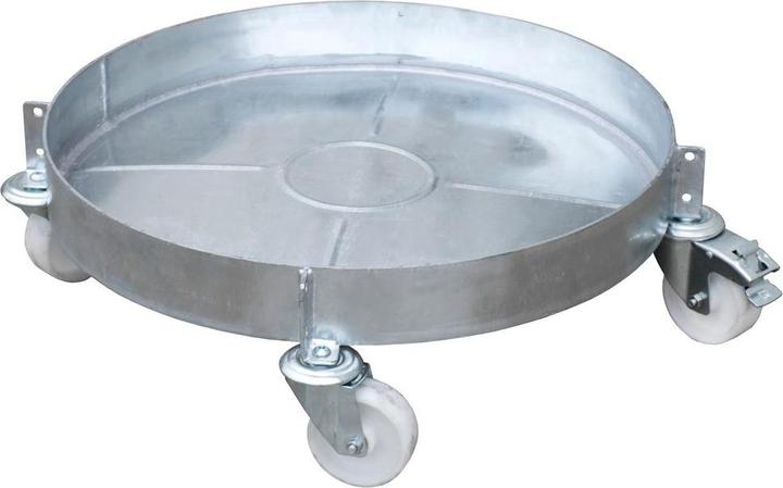 Produktbild eurokraft pro Fass-Rollwagen, verzinkt, FRW-2, Fässer bis Ø 600 mm, Ladehöhe 209 mm (300 kg)