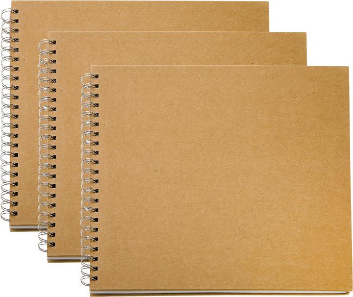VBS Album fotografico XXL 3-pack KRAFTPAPIER con pagine bianche