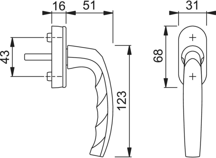 Actual product image Hoppe Atlanta (Door handle)