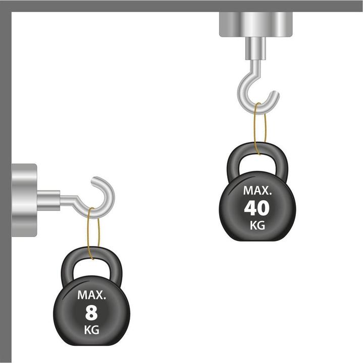 Actual product image Supermagnete Neodymium magnetic hook (1 x)