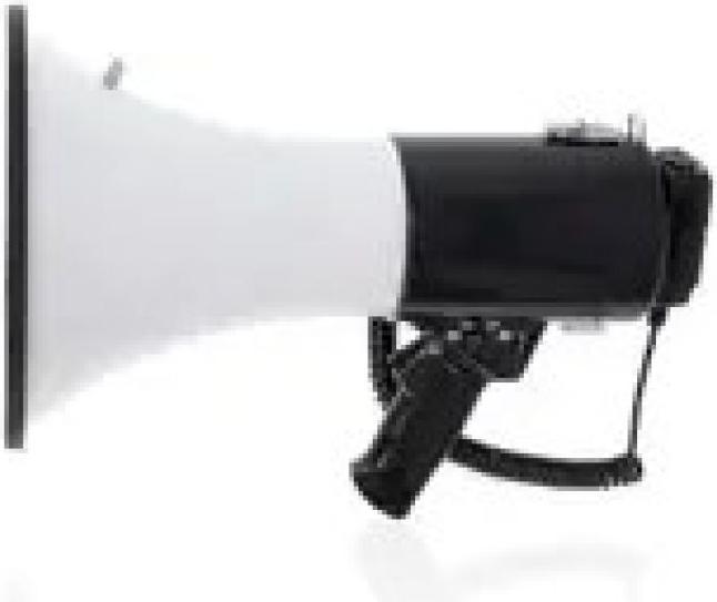 Actual product image Nedis Megaphone - Maximum range: 1500 m - Max. volume control: 120 dB - Detachable microphone (Megaphone)